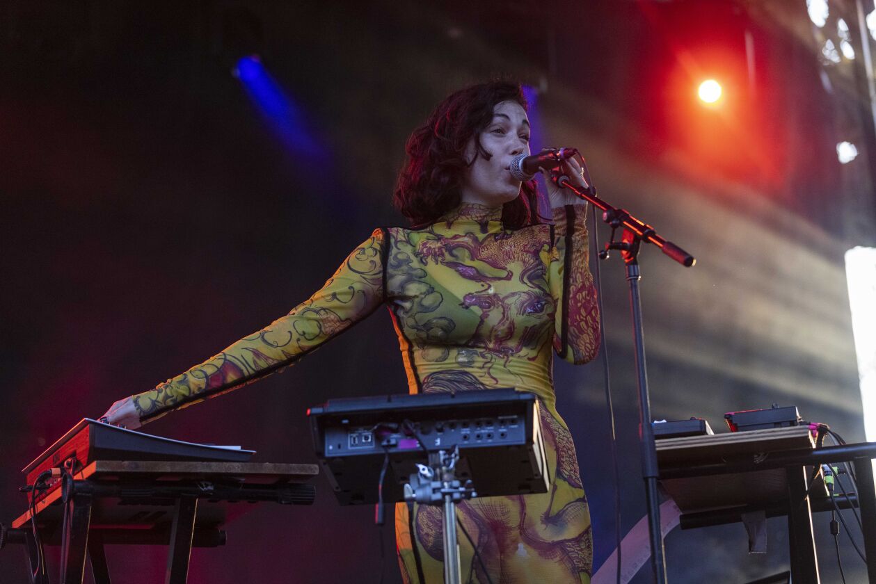Kelly Lee Owens performs on day one of the Pitchfork Music Festival, Friday, Sept. 10, 2021.